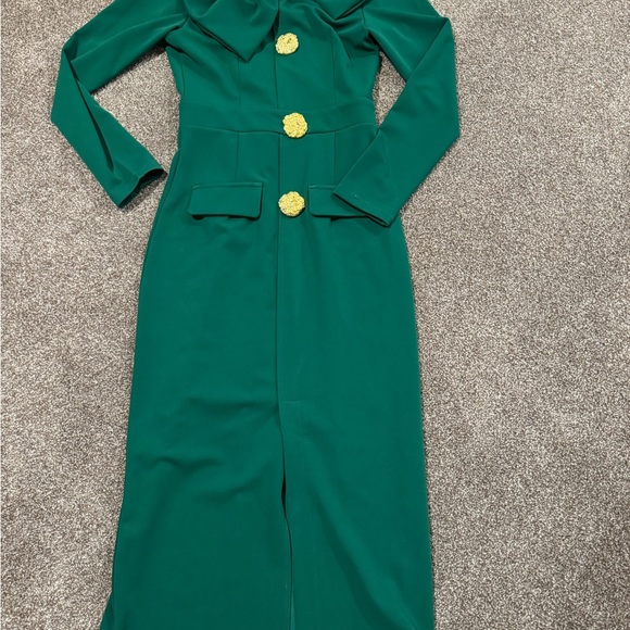 Green bow dress pencil style size small 2 Veneta - Picture 2 of 4